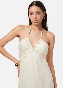 Sonoma Metallic Chiffon Dress | White