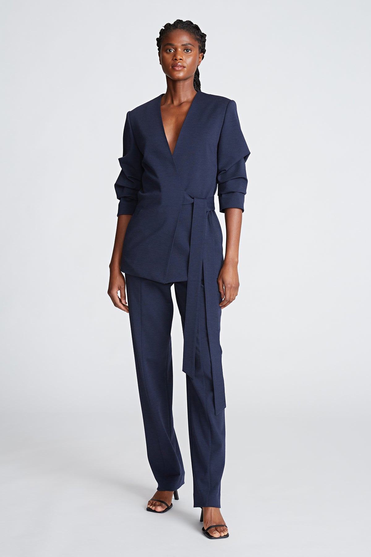 Halston | Bexley Jacket In Knit Suiting | Midnight