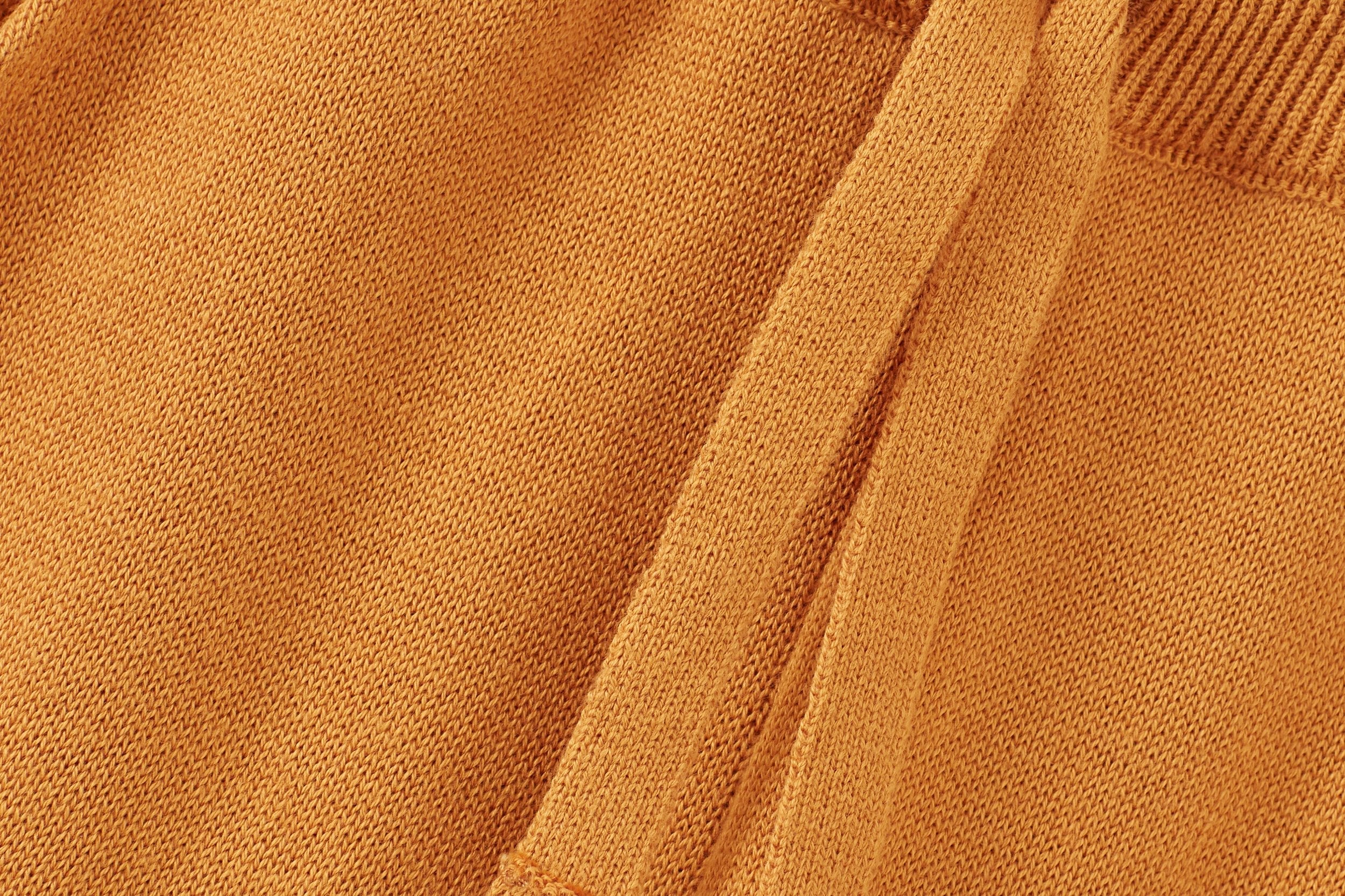 Organic Knit Wide Leg Trousers | Dark Ochre