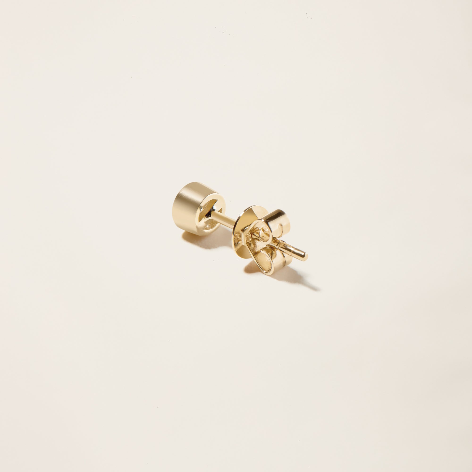 Womens | 14K Solid Yellow Gold | Bezel Studs | 0.20 CTW Diamonds