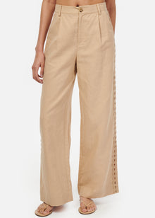 Akhila Wide Leg Pant | Irish Cream