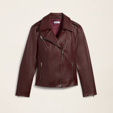 Womens | Lou Lightweight Lambskin Leather Jacket | Merlot