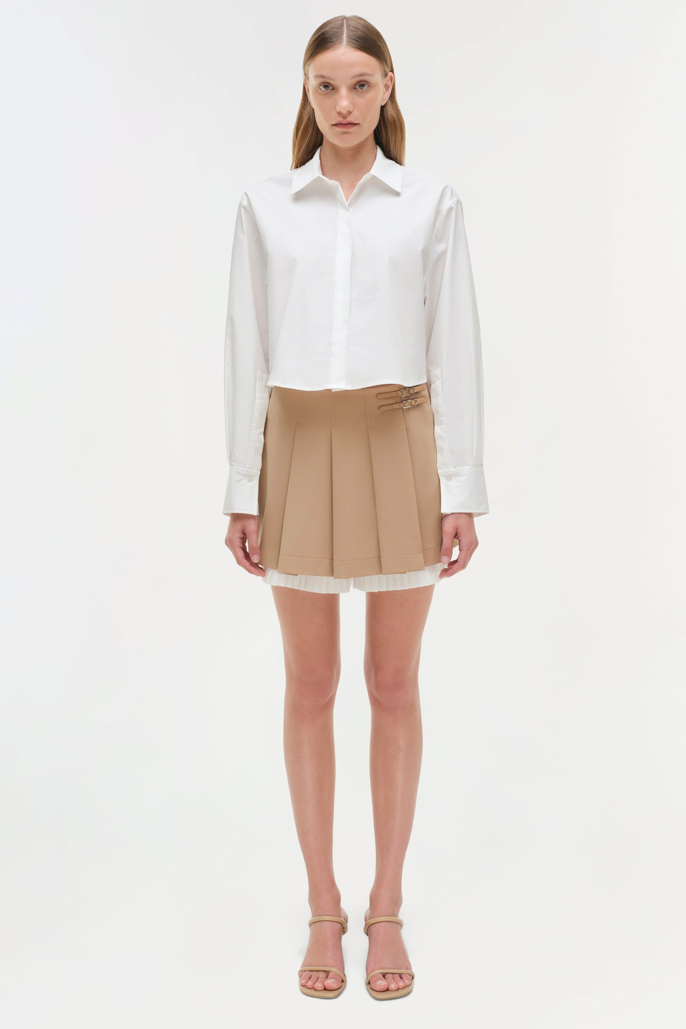 Womens | Suzie Pleated Skort | Camel