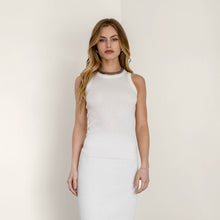 Womens | Marcella Featherlight Cashmere Ribbed Tank | Ecru
