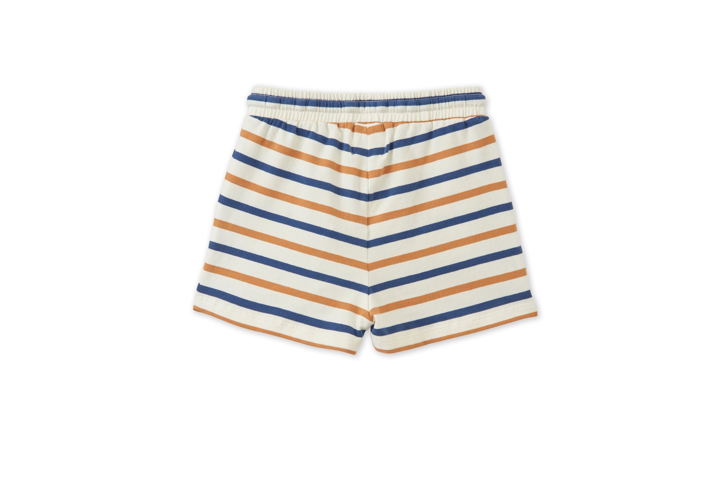 Organic Cotton Shorts | Mustard/Navy Stripe