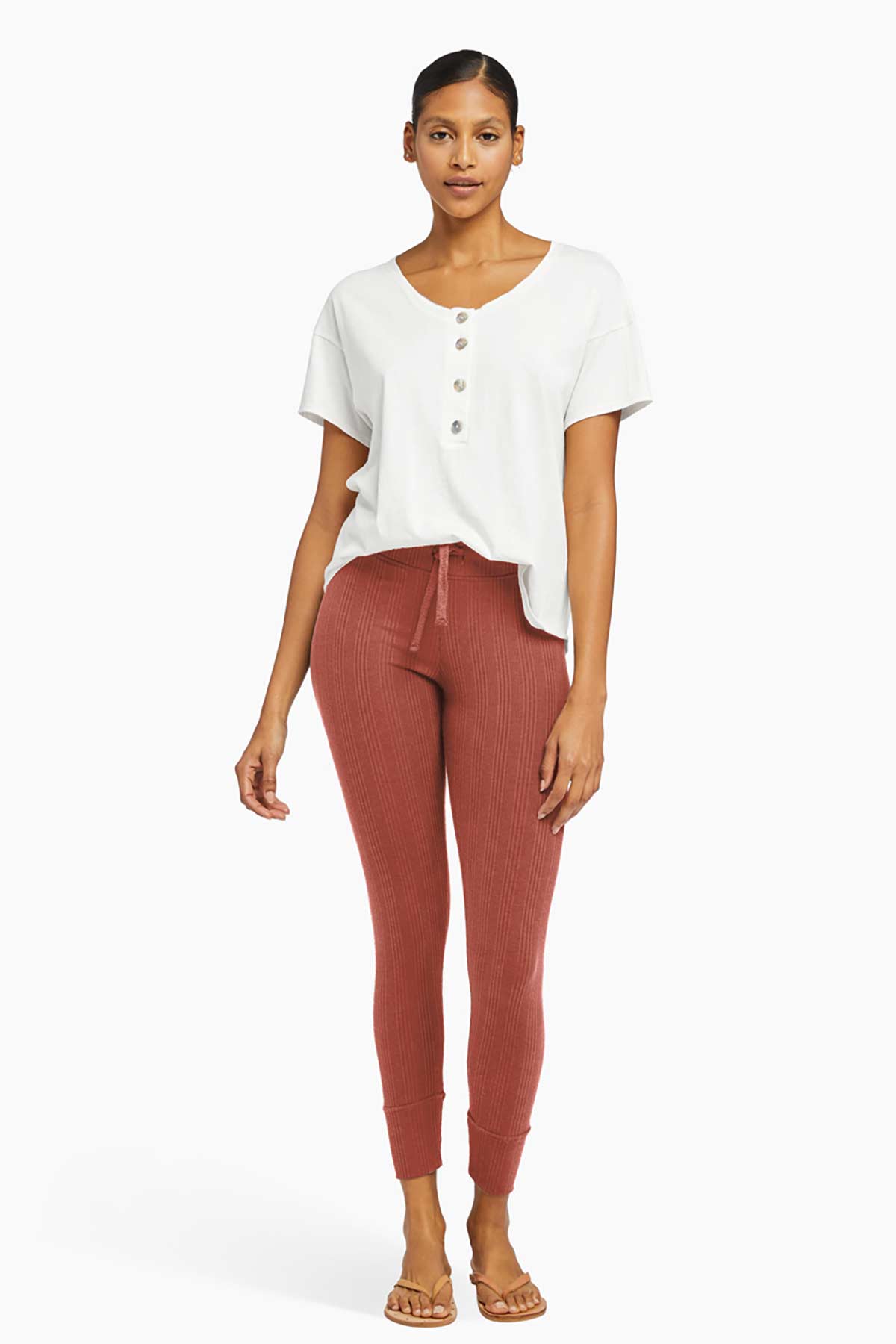 Thalia Legging | Copper Organic Rib