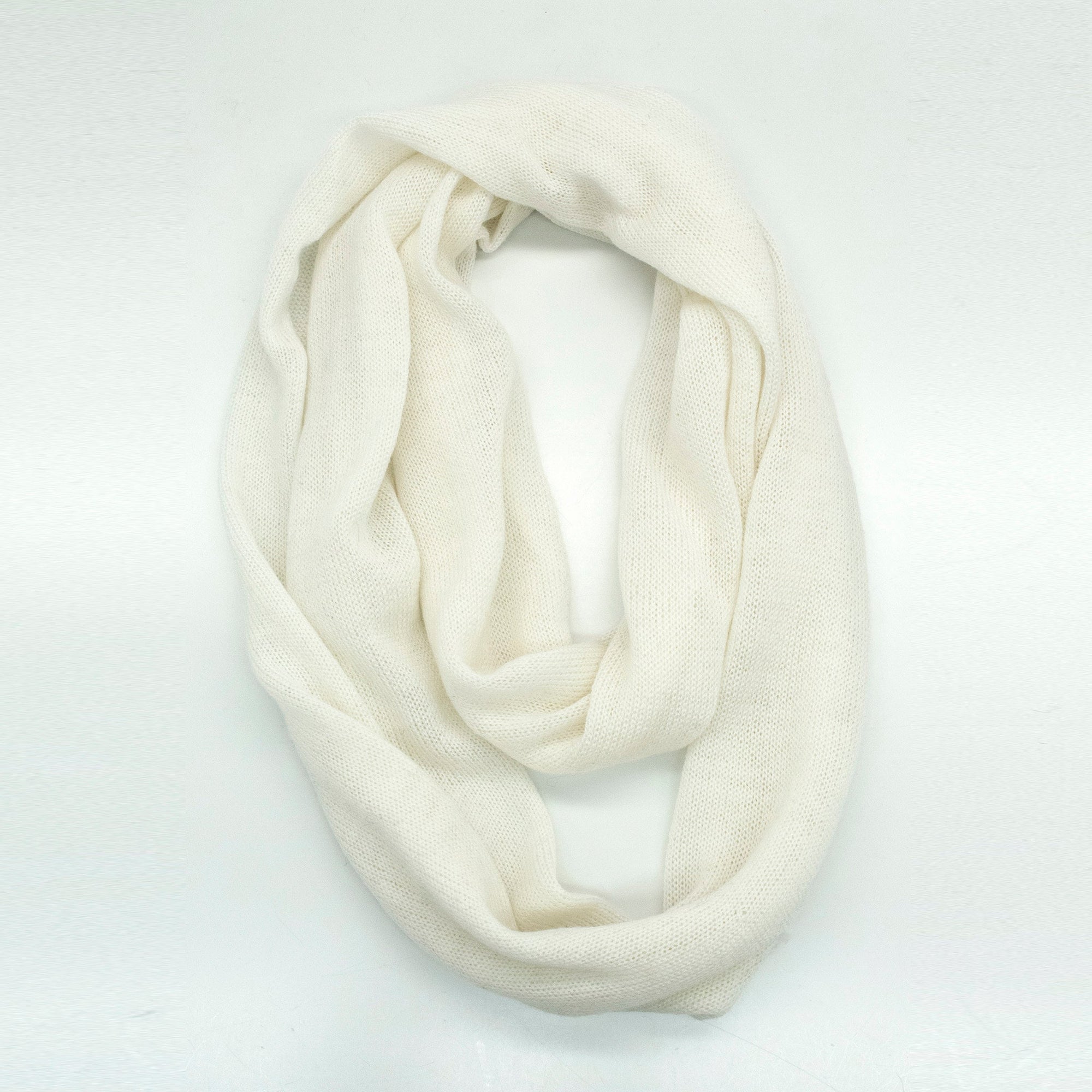 Merino Loop Scarf | White