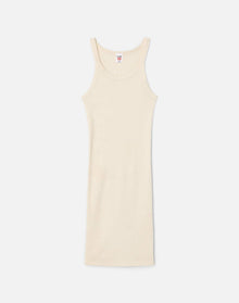 Womens | Ribbed Tank Mini Dress | Vintage White