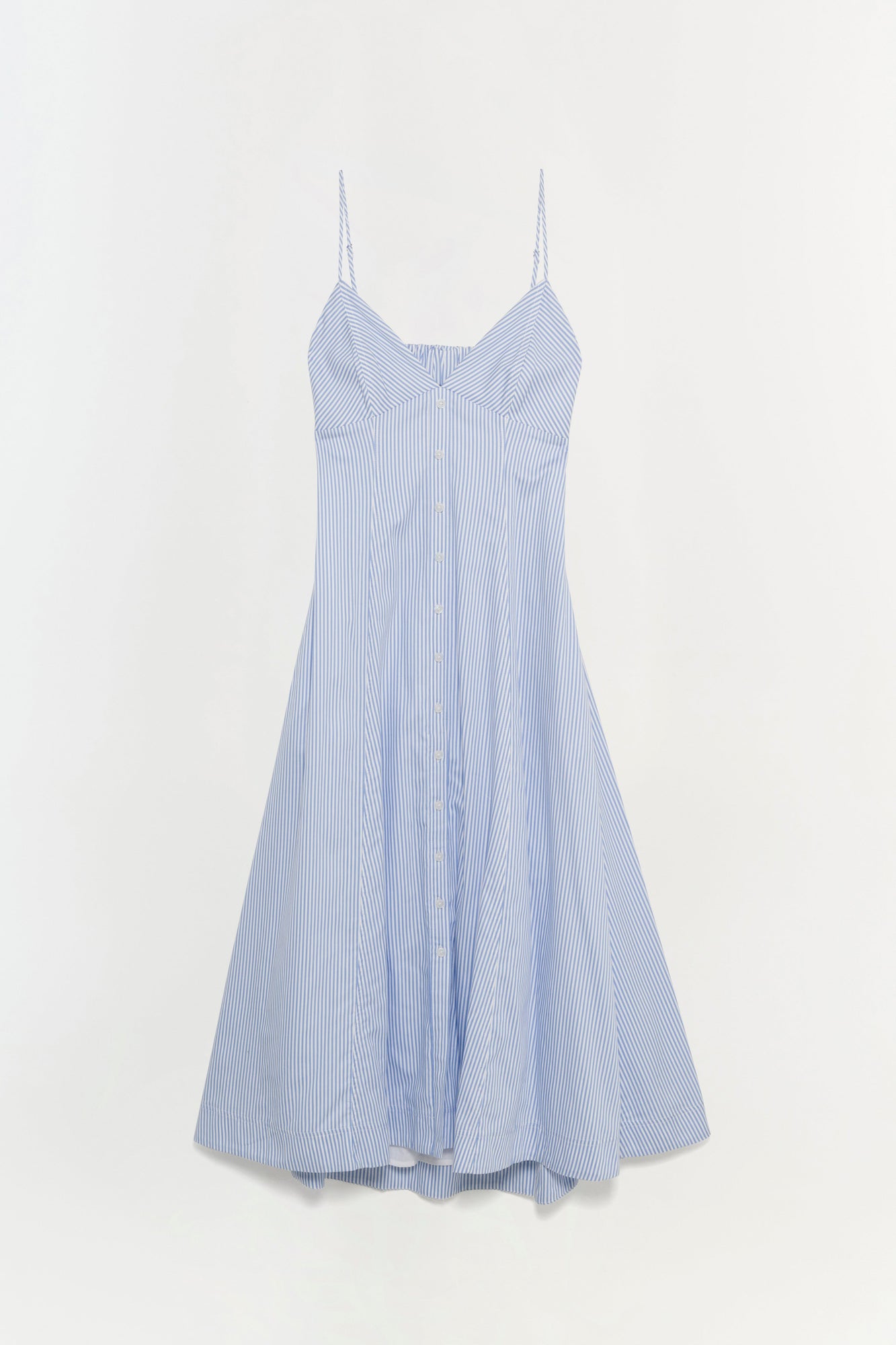 Womens | Honor Cotton Midi Dress | Blue Hydrangea Stripe