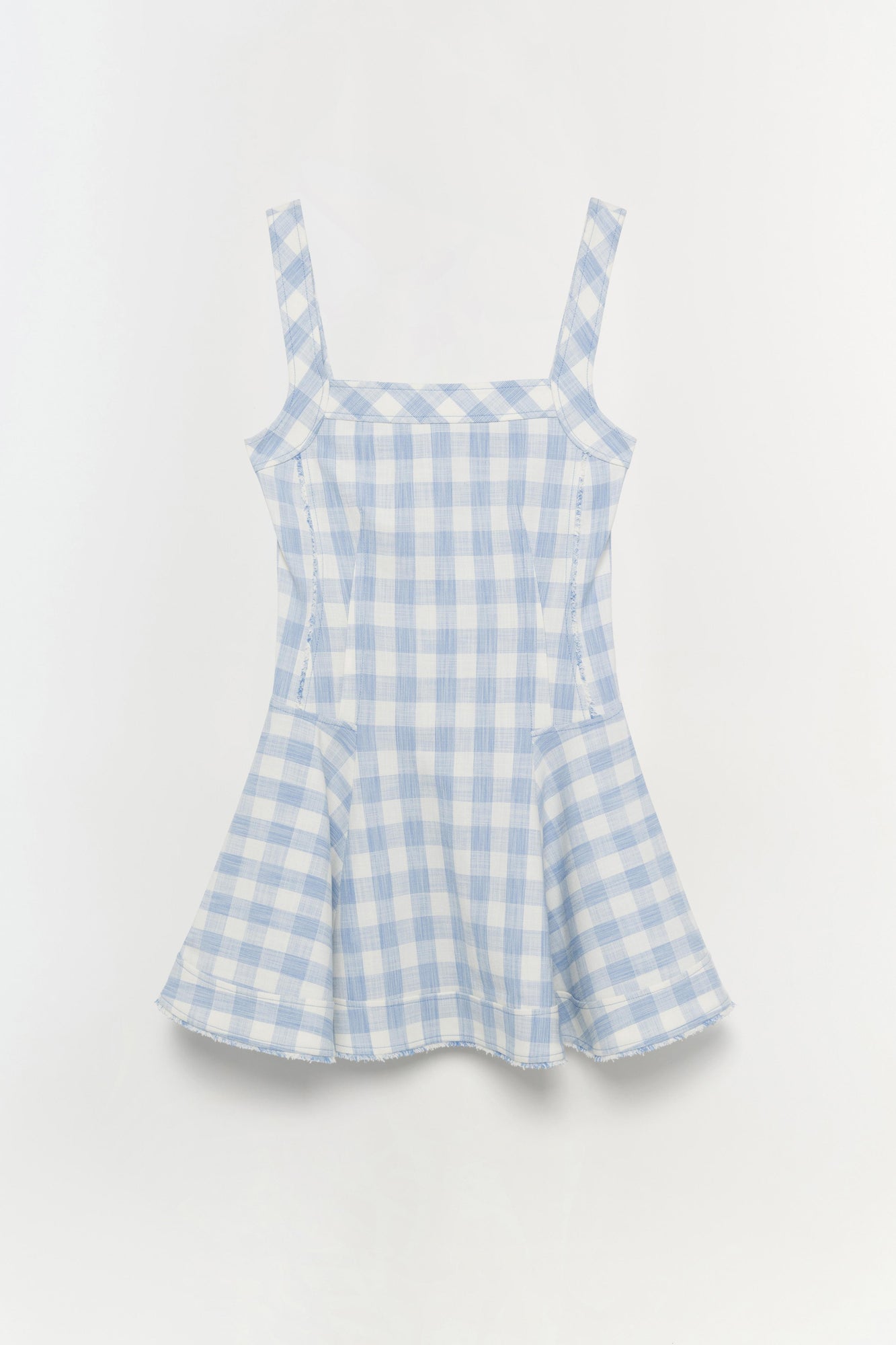 Womens | Hannalie Mini Dress | Blue Hydrangea Gingham