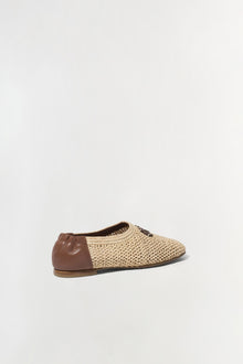 Womens | Eden Raffia Flat | Natural