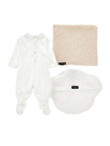 Boys | Playsuit And Sleeping Accessories Set | White/Cream/Beige