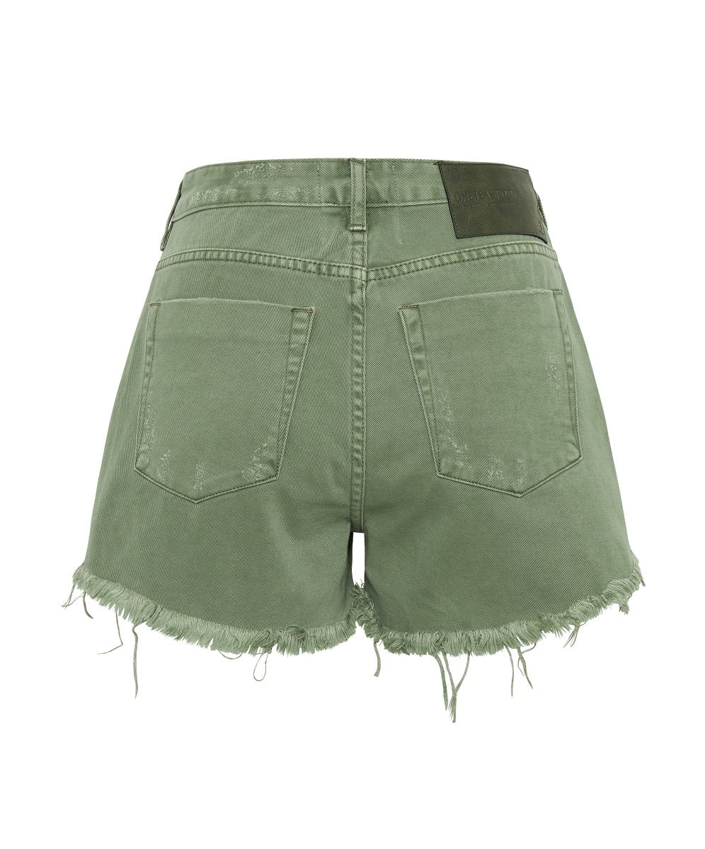 Bonitas High Waist Denim Shorts | Super Khaki