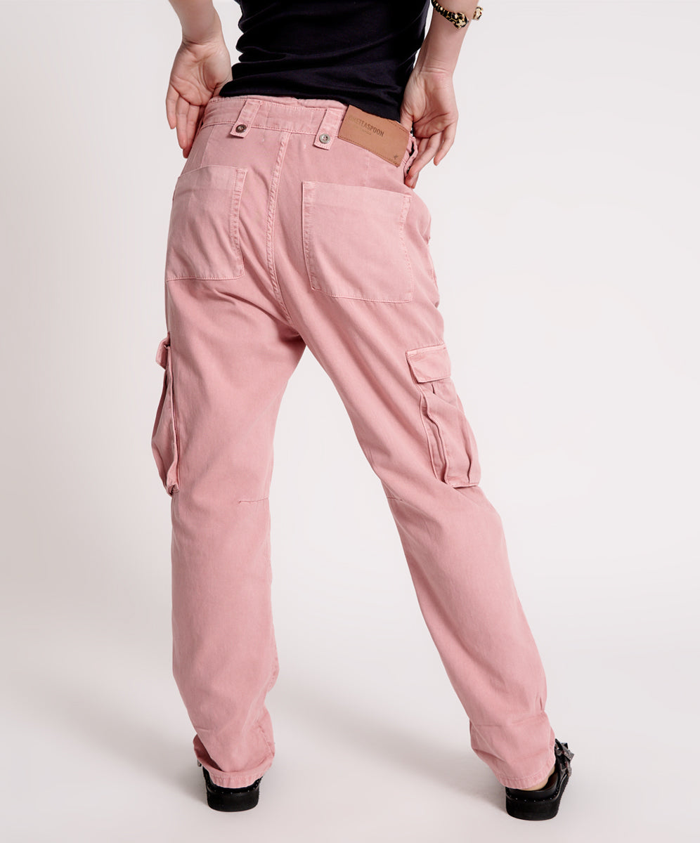 Safari High Waist Relaxed Tapered Denim Jeans | Dirty Pink