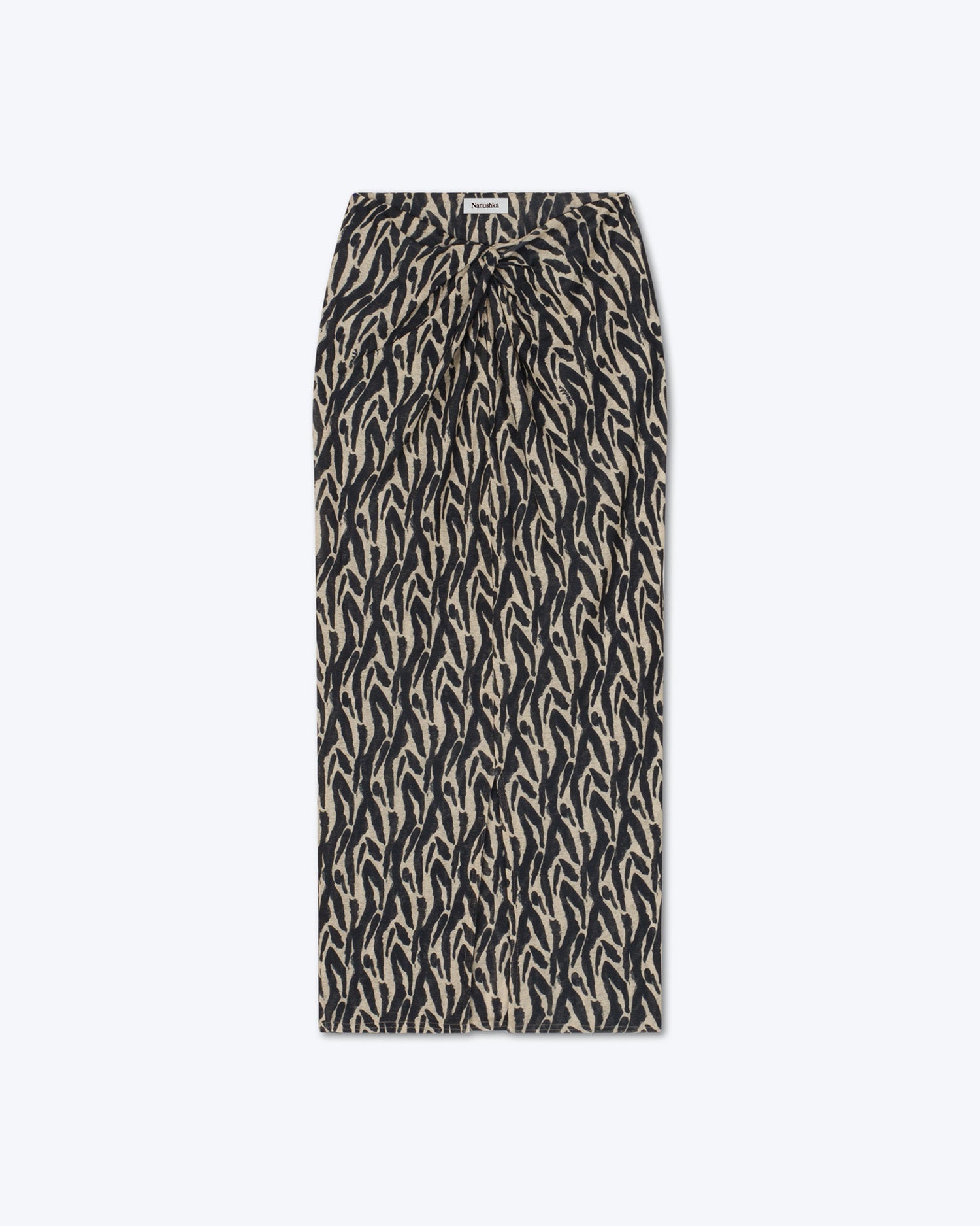 Marya Printed Mesh-Jersey Skirt | Brushtroke Animal