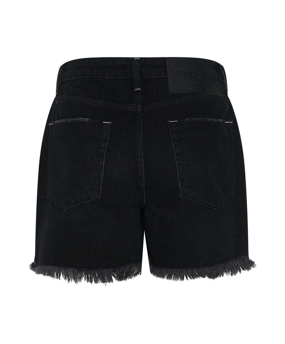 Legends High Waist Mom Fit Denim Shorts | Onyx Black