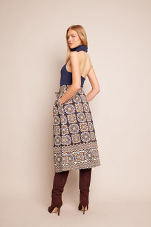 Oslo Skirt | Blue Medallion Tile