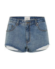 The One High Waist Cheeky Denim Shorts | Hollywood