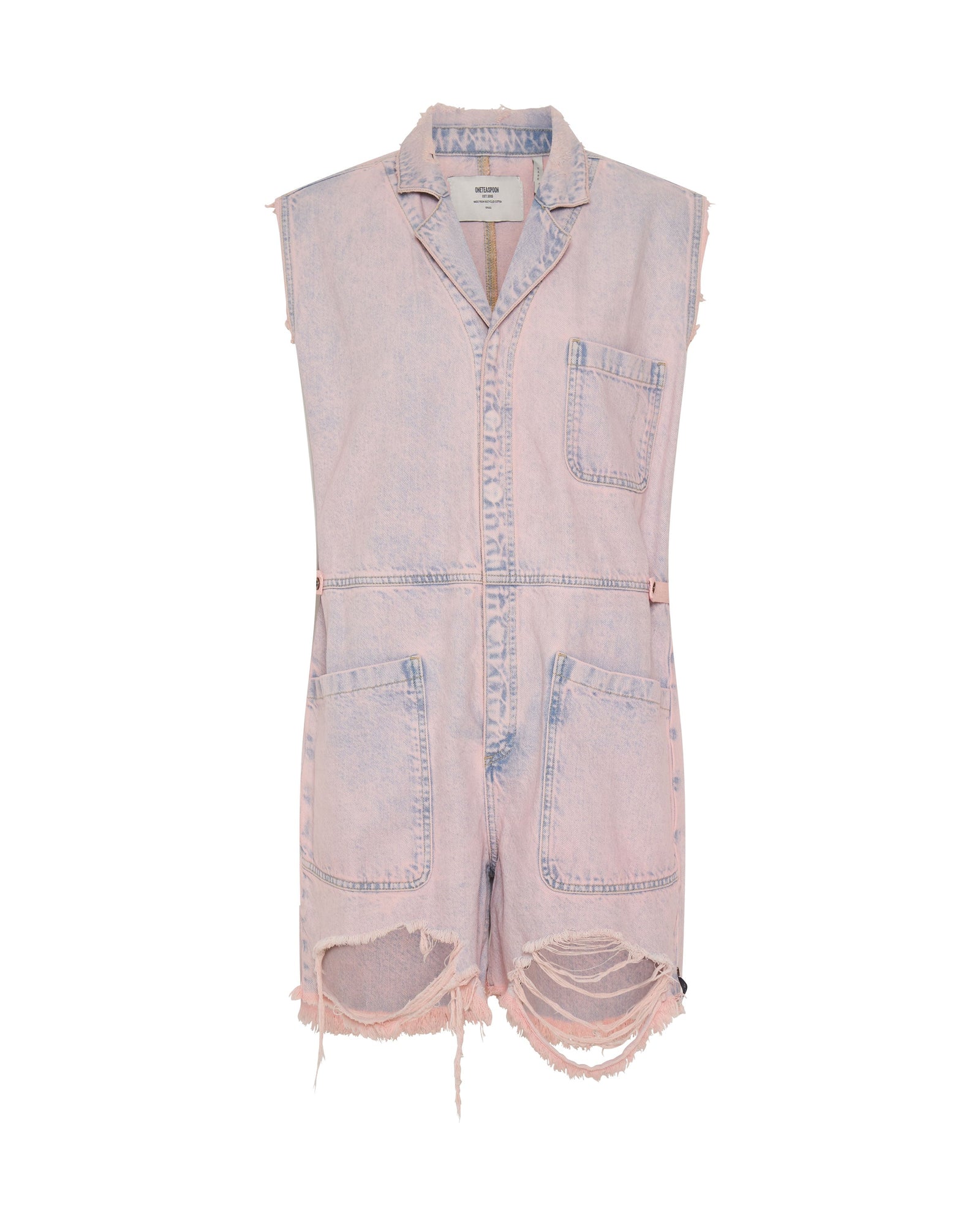 Palisades Denim Overalls | Pink Haze