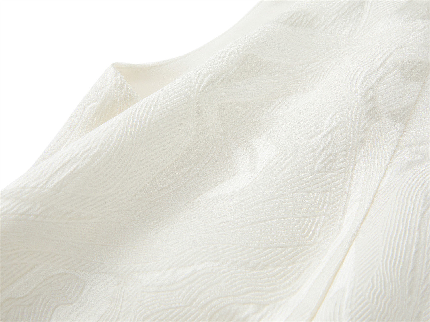 Mulberry Silk Waist-Fitted Dress | White