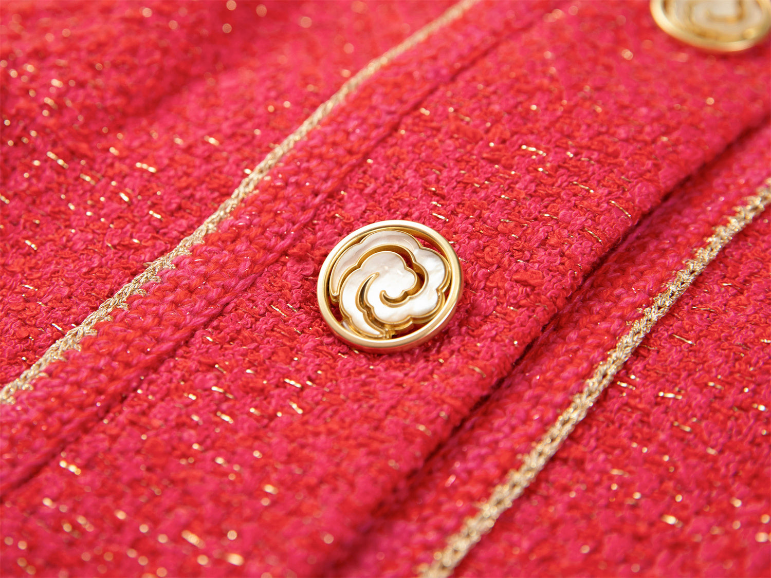 European Imported Tweed Jacket | Red