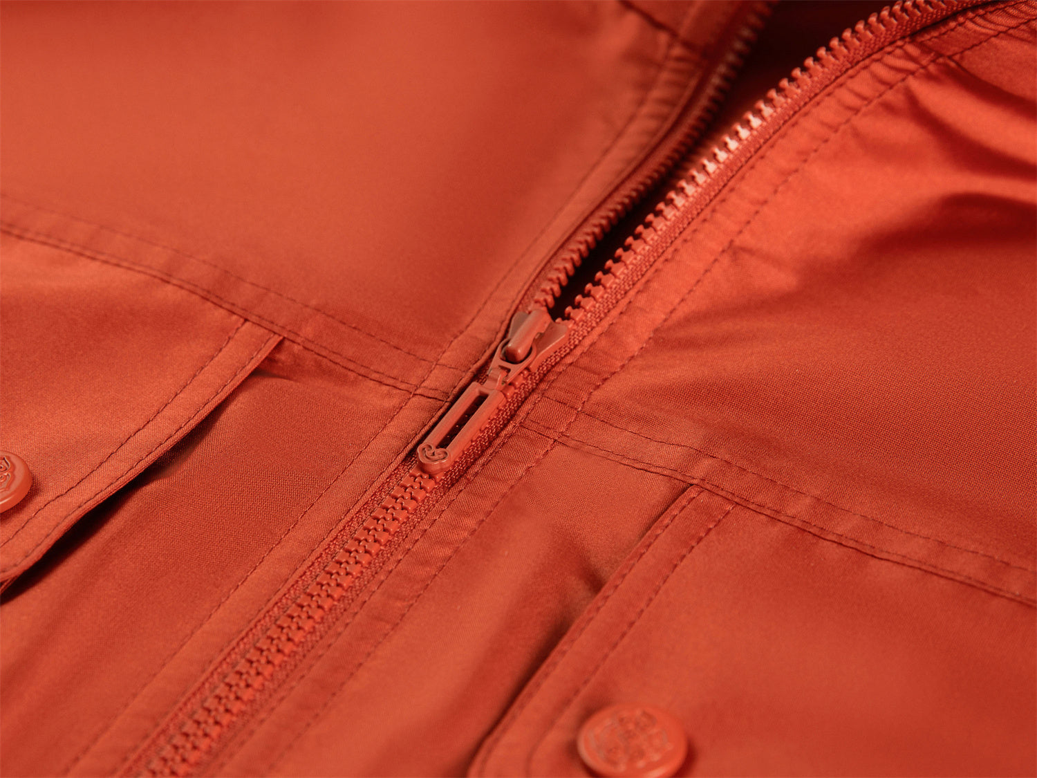 Short O-Shaped Jacket | Orange