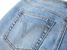 Mulberry Silk Cotton High-Waist Jeans | Blue