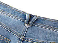 Mulberry Silk Cotton High-Waist Jeans | Blue
