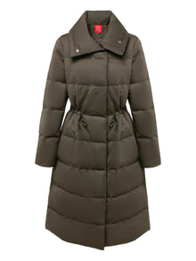 Long Down Coat | Taupe
