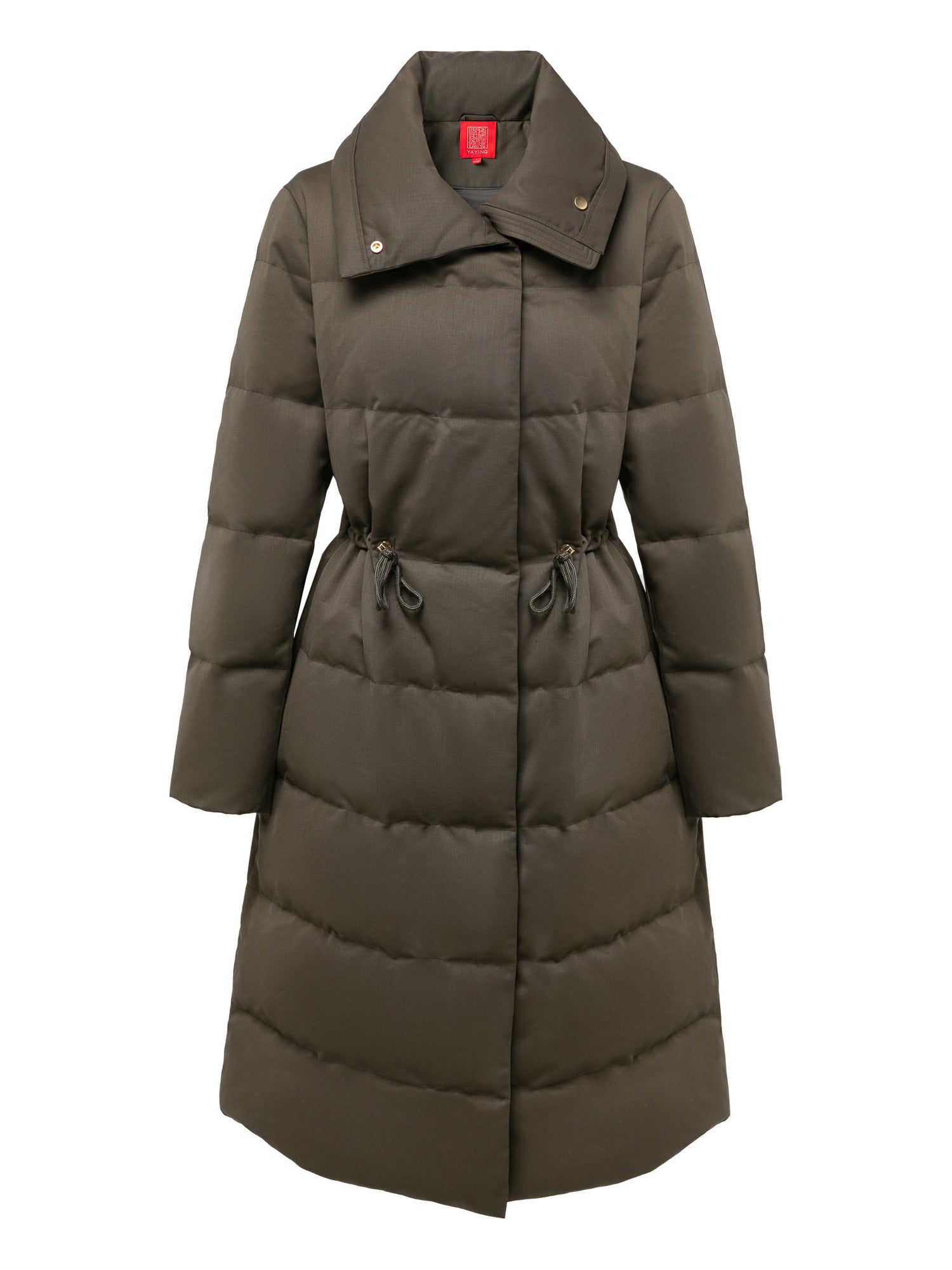Long Down Coat | Taupe