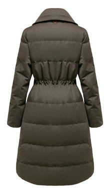 Long Down Coat | Taupe