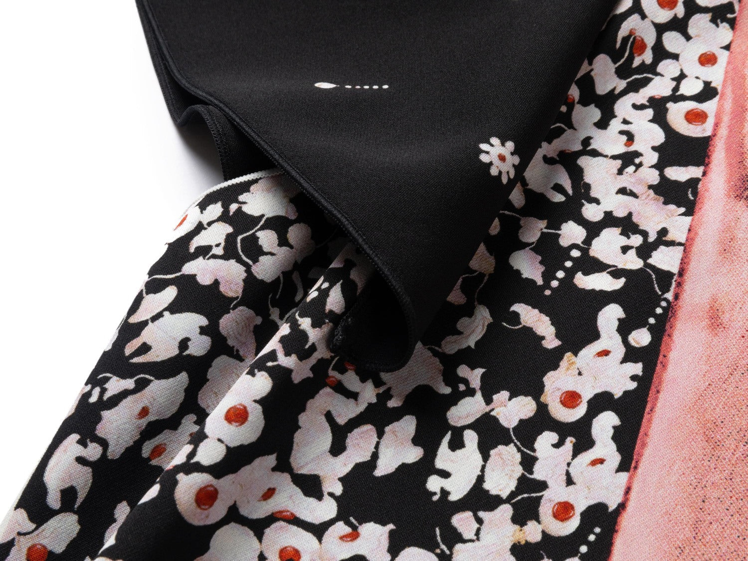Silk Floral Print Dress | Black