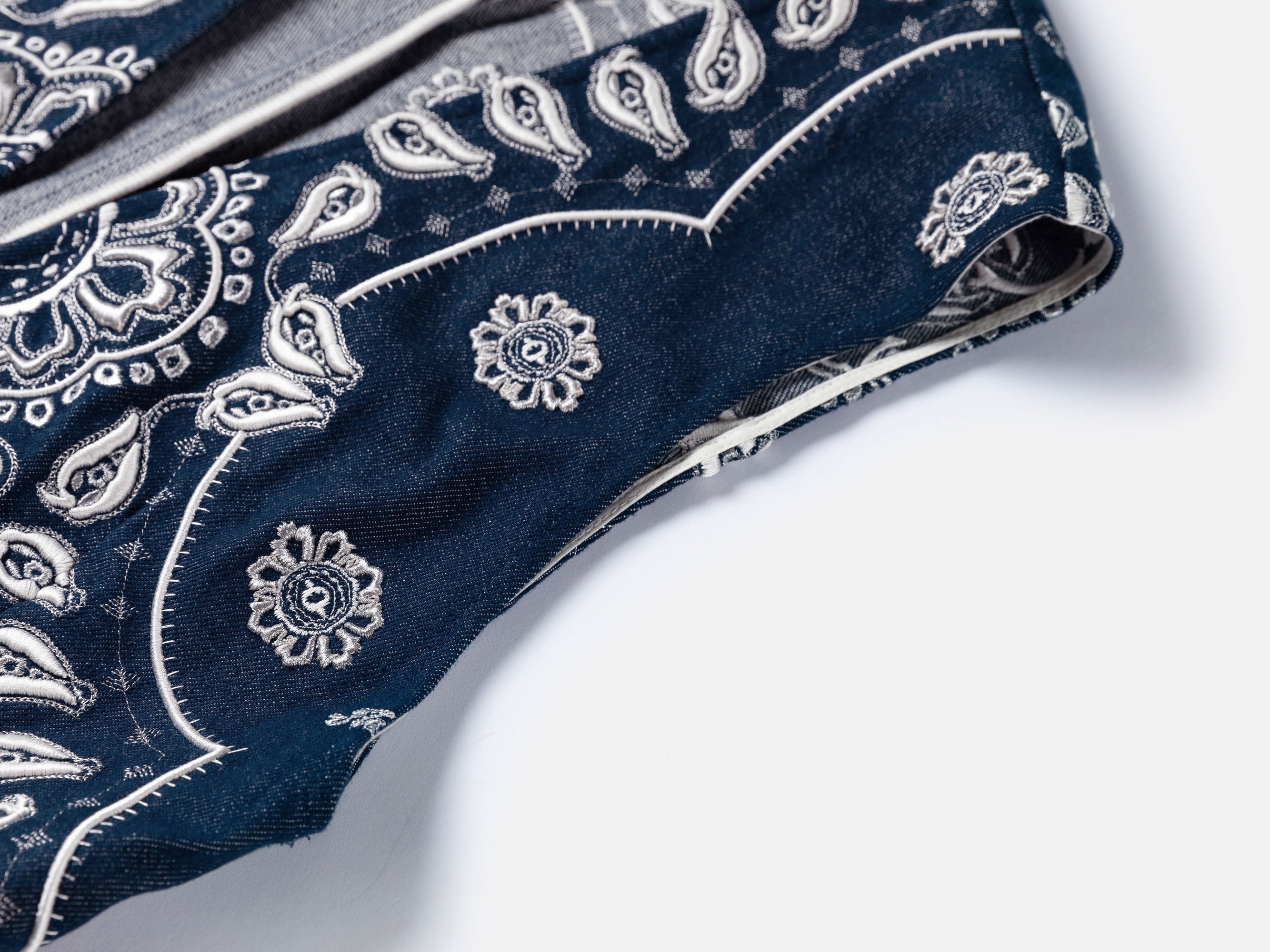 Denim Vest | Navy/White