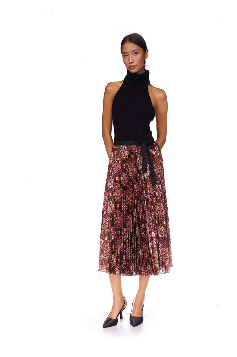 Vienna Skirt | Scarf Medallion Rum Raisin