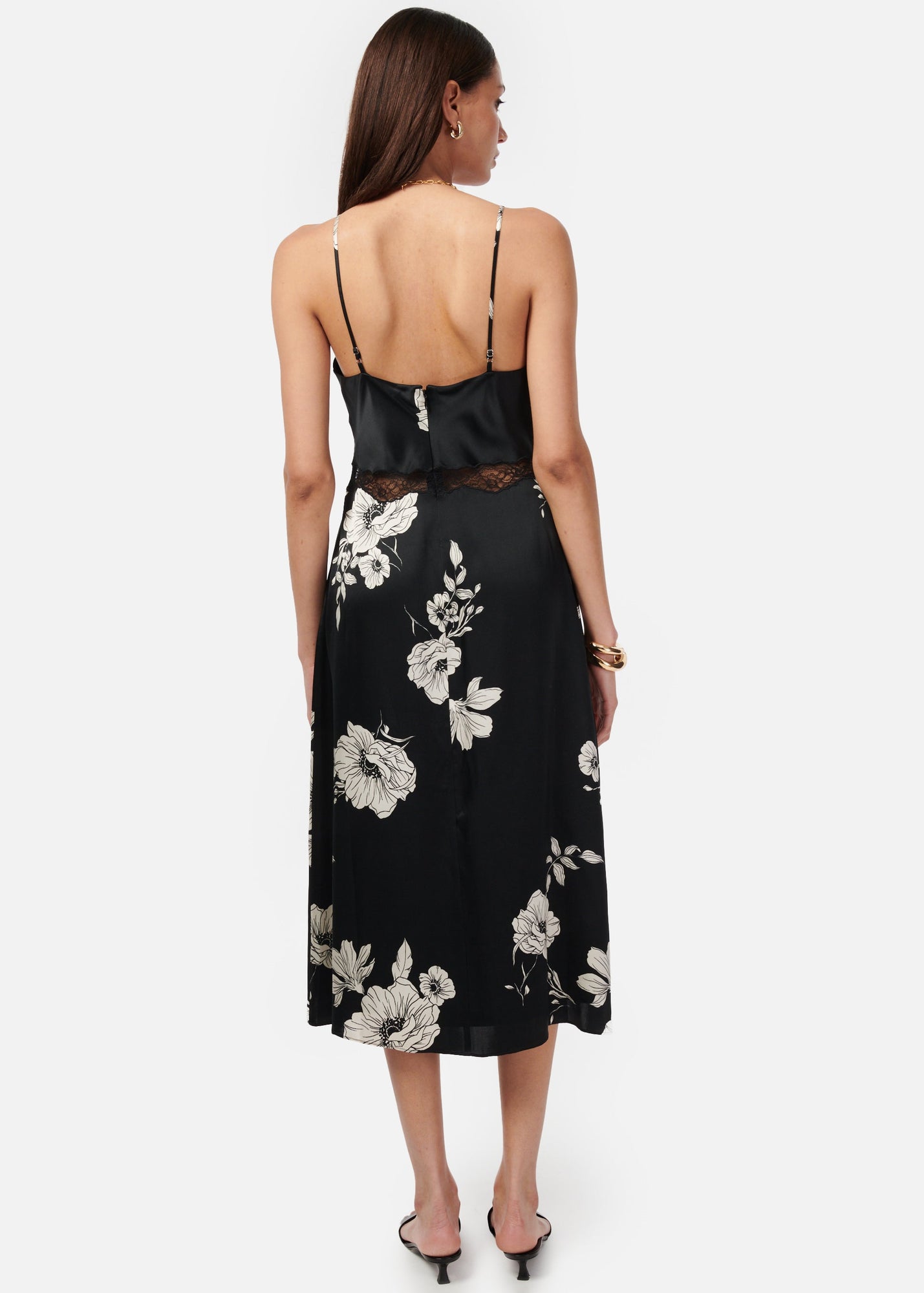 Marilyn Dress | Black Botanical