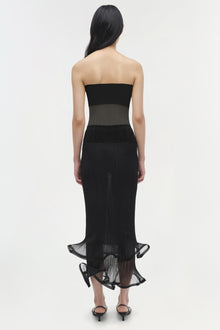 Womens | Emberly Strapless Plisse Top | Black