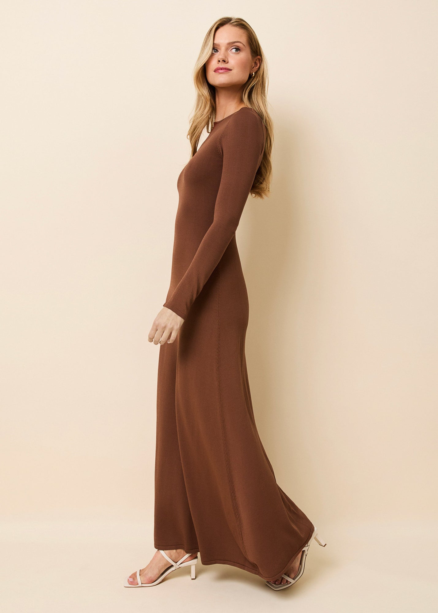 Dora Dress Coconut - Solid & Striped