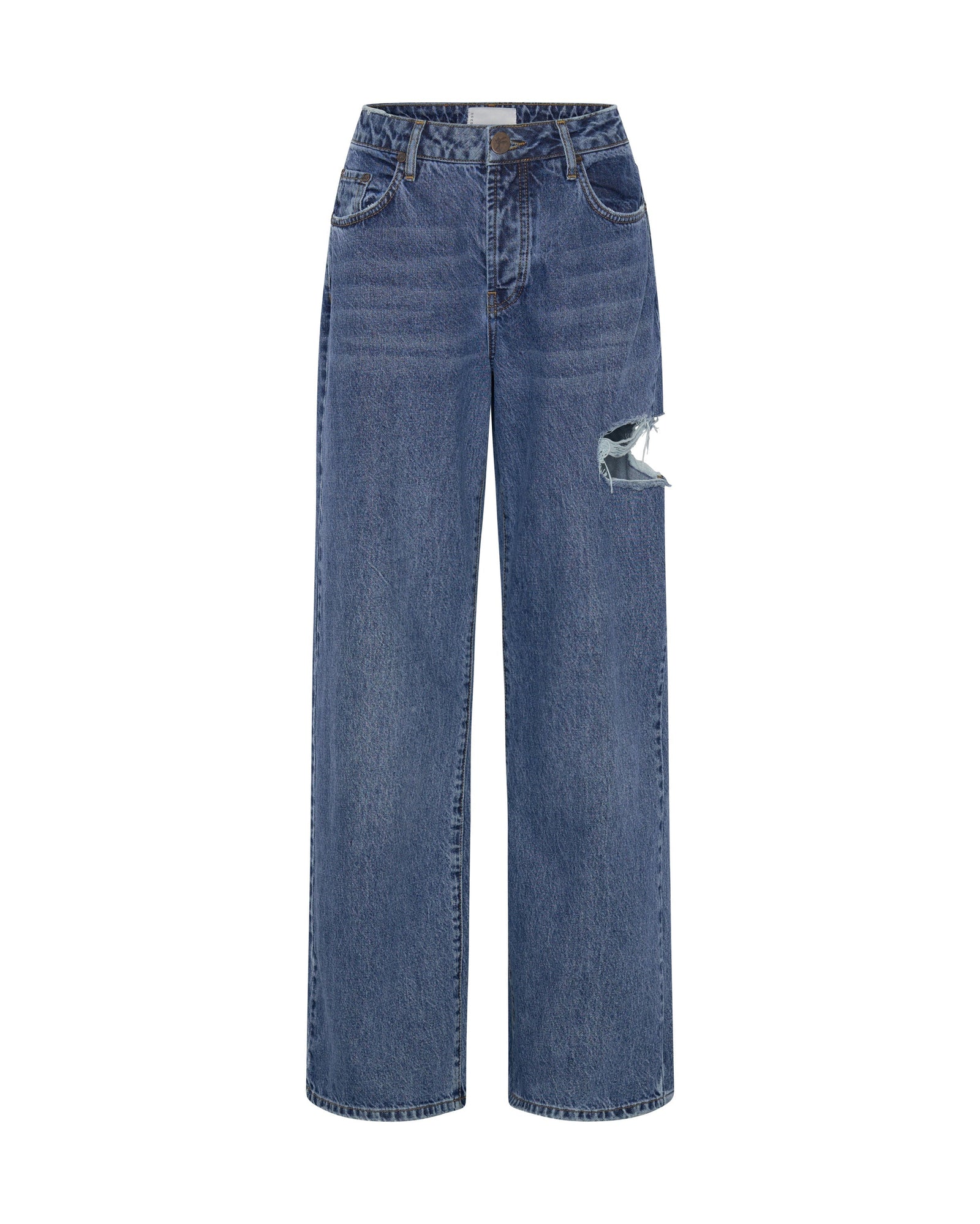 Jackson Mid Waist Wide Leg Denim Jeans | Rosewood