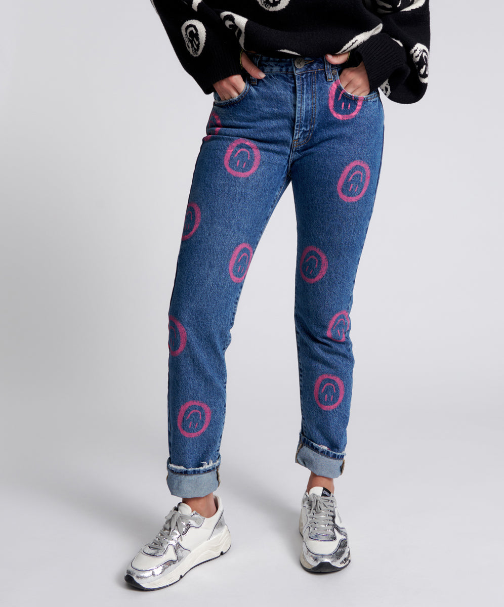 Awesome Baggies High Waist Straight Leg Denim Jeans | Rosewood