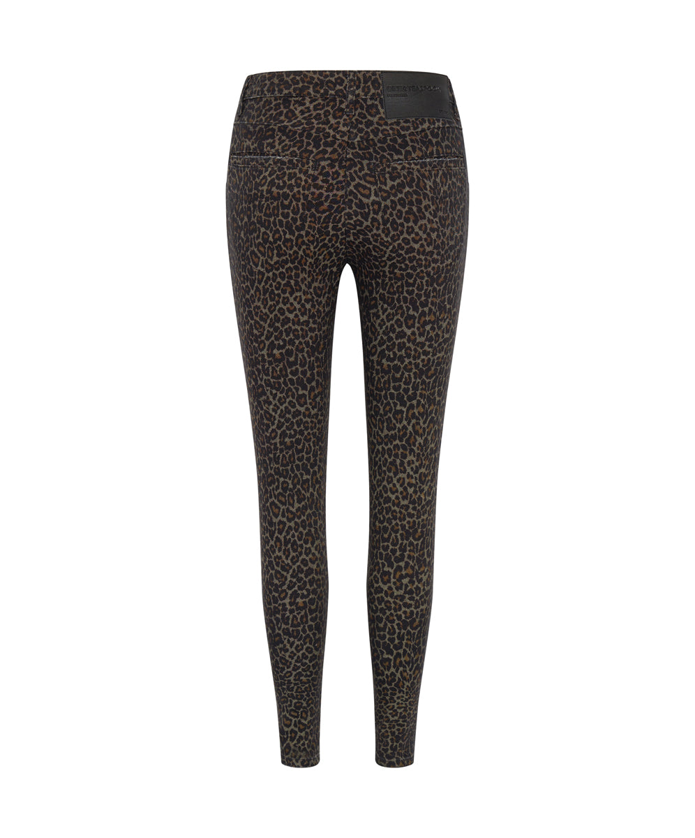 Preachers High Waist Skinny Stretch Denim Jeans | Leopard