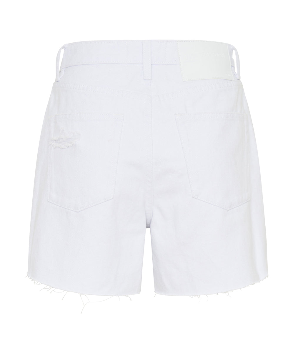 Legends High Waist Mom Fit Denim Shorts | Fresh White