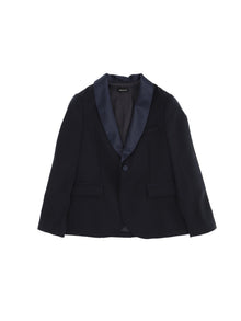 Boys | Tuxedo Canvas Jacket | Dark Blue