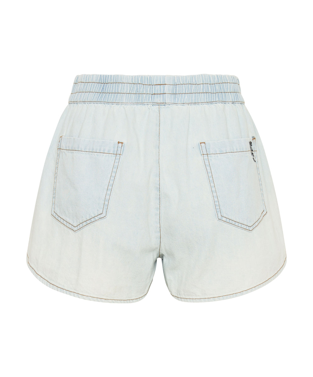 Runner Elasticated Denim Shorts | Le Surf