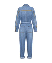 Claudia Long-Length Denim Overalls | Ciao Blue