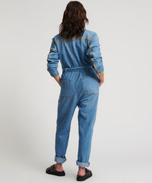 Claudia Long-Length Denim Overalls | Ciao Blue