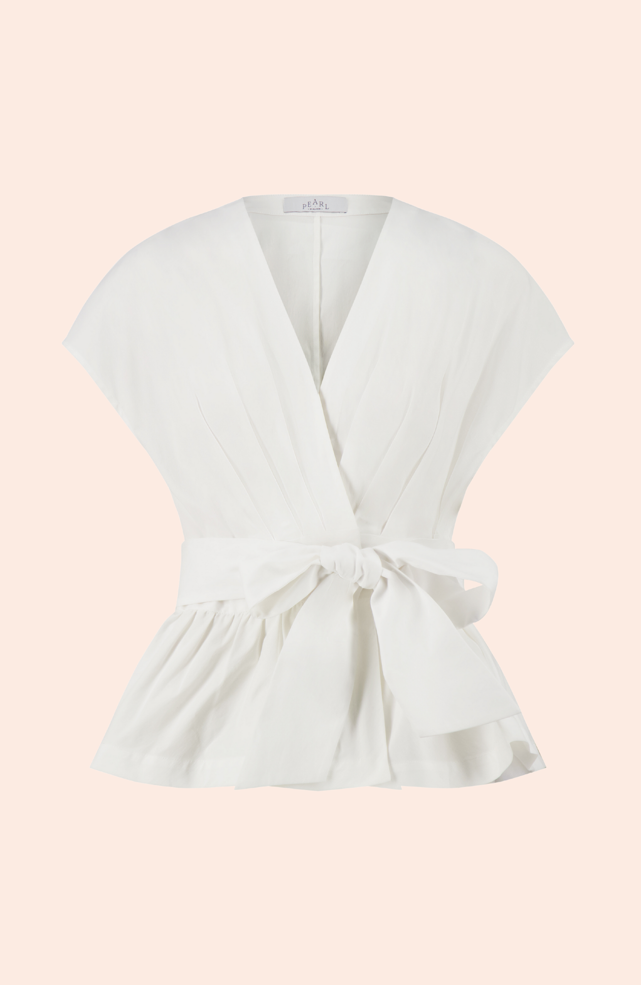 Cotton Poplin Tie Top | White
