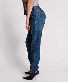 Shabbies Drawstring Boyfriend Jeans | Gritty Blue