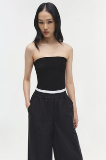Womens | Nicole Strapless Compact Knit Top | Black