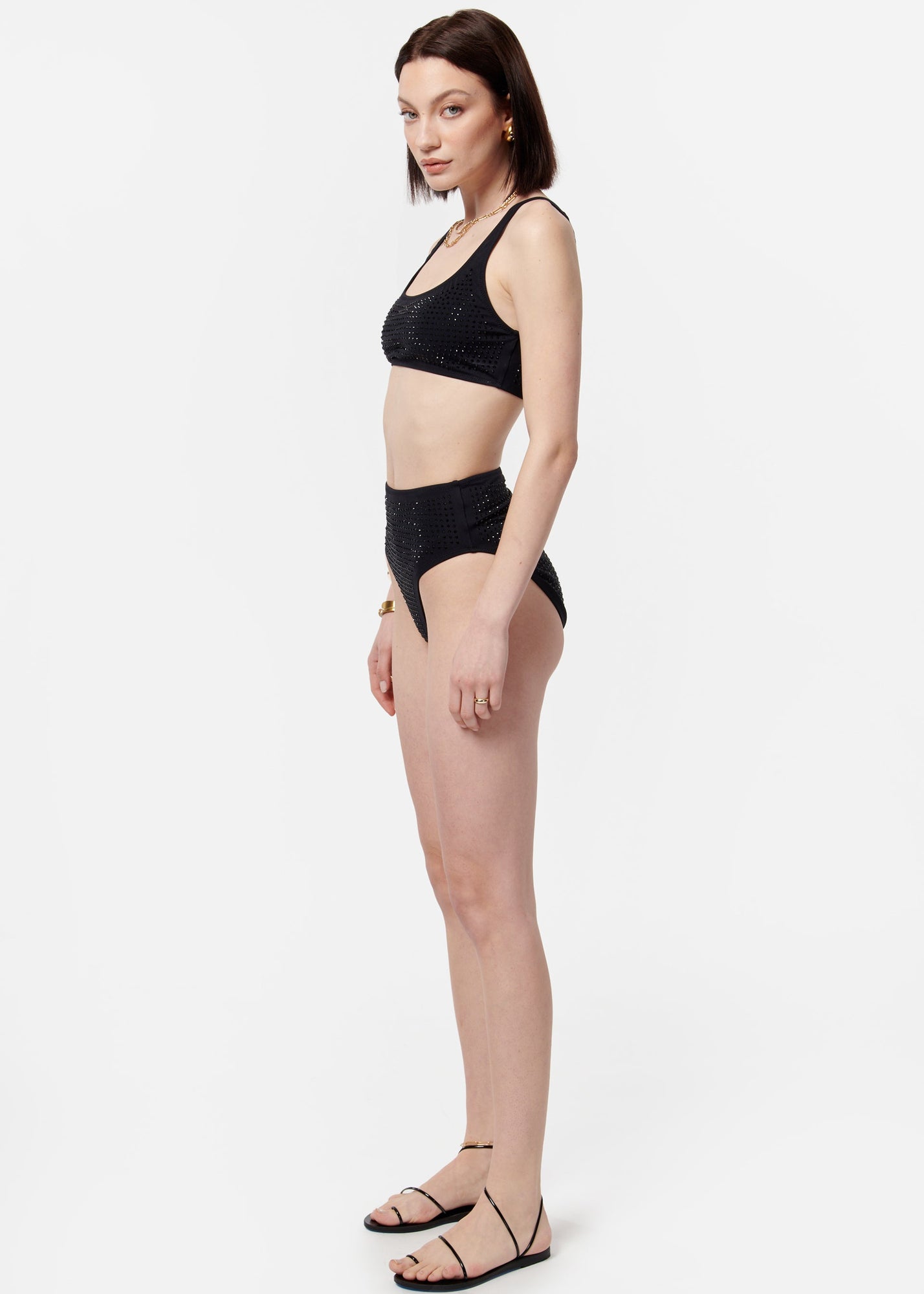 Crystal Bikini Bottom | Black