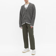 Unisex | Maison Kitsune Patch V-Neck Cardigan | Grey Melange